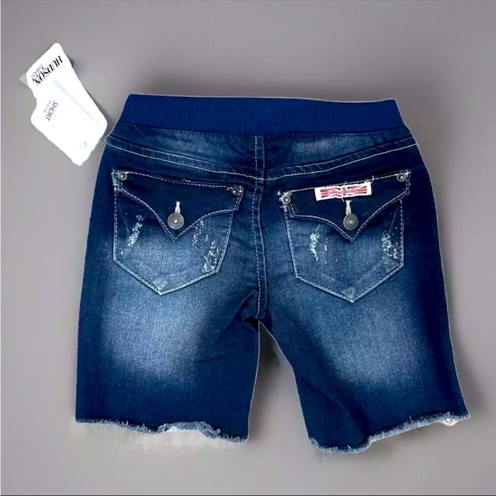 NEW 5T Hudson Kids brand pull on distressed shorts super stretch